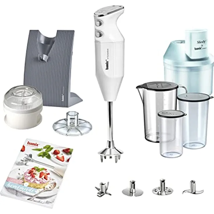 Bamix M200 Baking Set, Stabmixer mit Universal-Klinge, Weiss