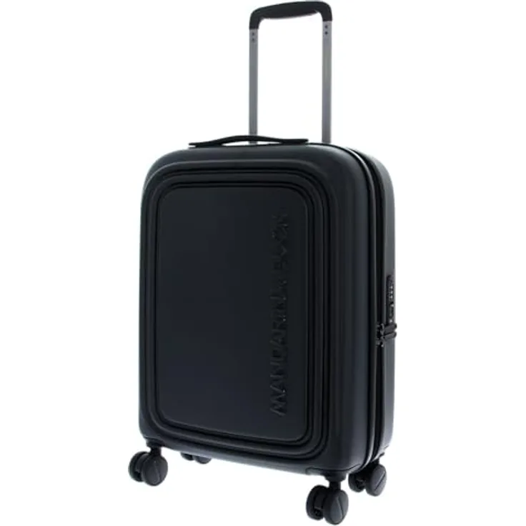 Mandarina Duck Koffer, Logoduck + 4 Rollen Kabinentrolley 55 cm, Schwarz (40 l, S)