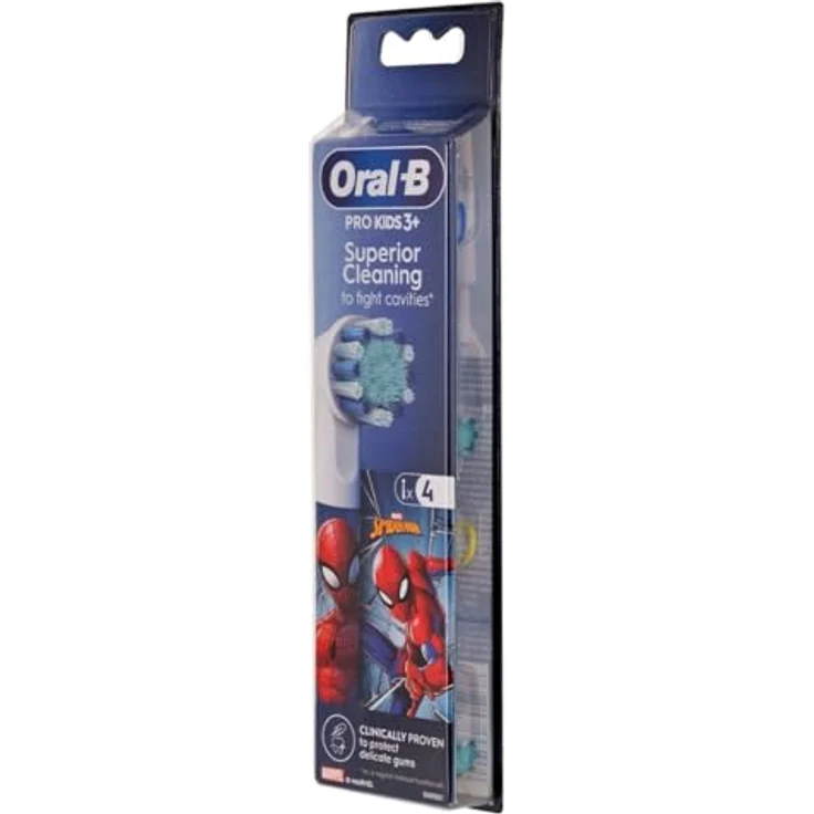 Braun Elektrische Zahnbürste Oral-B EB10S4 Kinderzahnbürstenköpfe Spiderman-Motiv 4er-Pack – Bild 3