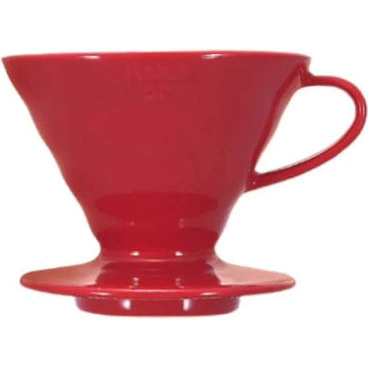 Hario V60 VDCR-02R, Kaffee-Tropfer aus Arita-Keramik in elegantem Rot für 1-4 Tassen – Bild 1