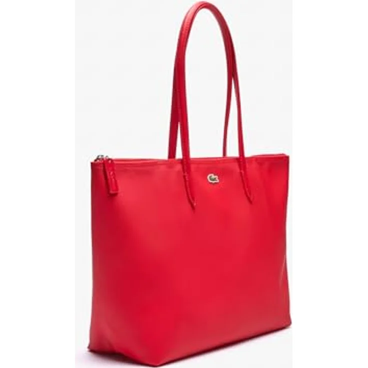 Lacoste Shopper Concept, PVC Einkaufstasche mit aufgedrucktem Krokodil, schwarz – Bild 6