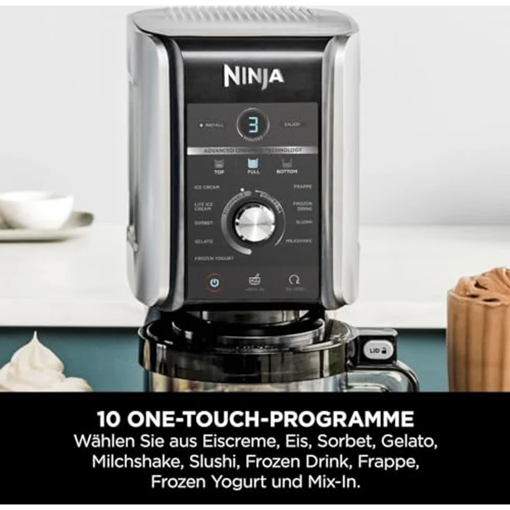 Ninja Creami Deluxe NC502EU Eismaschine – 10-in-1, 709 ml, CREAMify-Technologie, für Eis, Sorbet, Slushies & mehr – Bild 11
