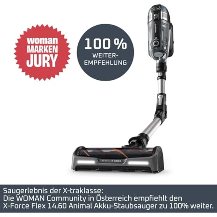 Rowenta RH9958 X-FOR FLEX 14.60 Animal Handstaubsauger, 70 min Akkubetrieb, Akkuwechsel-Option, schwarz-grau – Bild 2