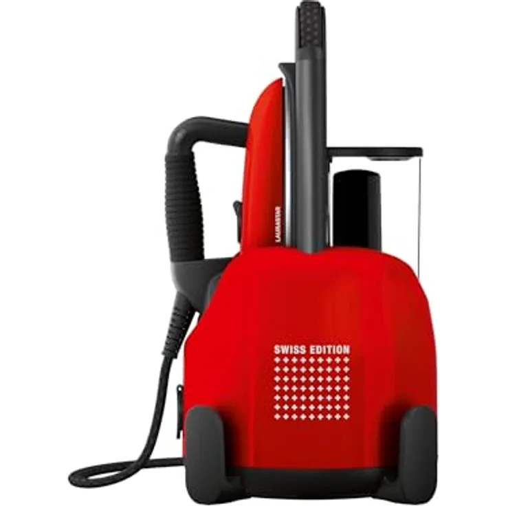 LauraStar Lift Swiss Edition, 3-in-1 Bügelstation mit hygienischem Dampfsystem, abnehmbaren Wassertank und vertikalem Bügeln