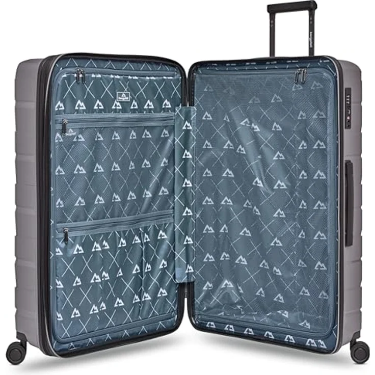 Bergpfeil Großer Hartschalen Check-in Koffer |Trolley erweiterbar 52 x 32 x 75 cm aus hochwertigem Polypropylen-Material | Unisex Koffer nur 4,3 kg | Doppelrollen & TSA-Schloss (Travel) – Bild 5