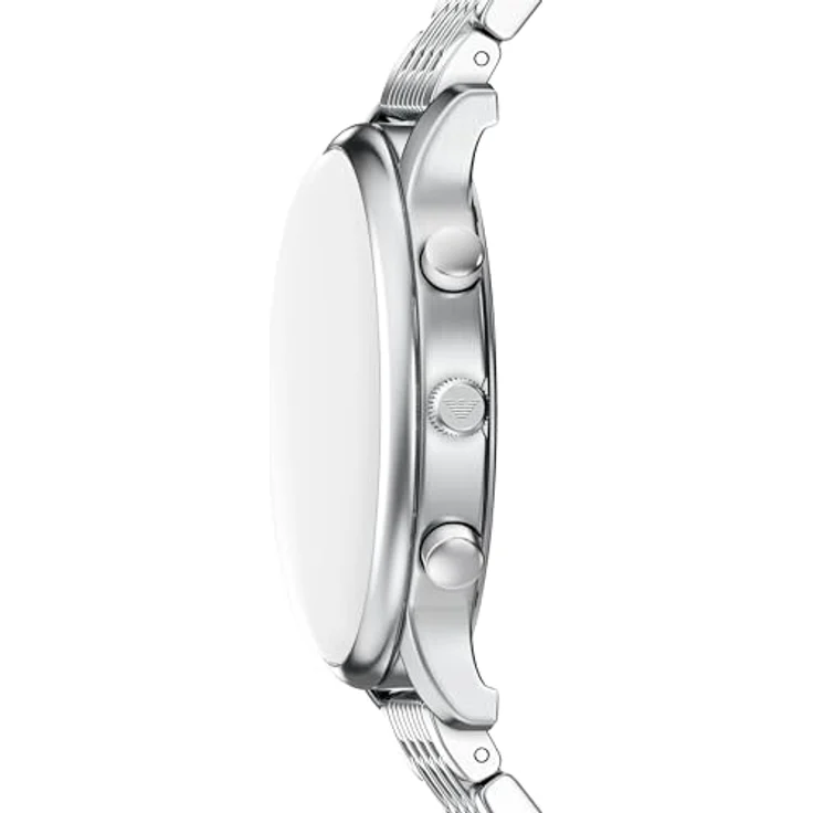 Emporio Armani AR11772, Herren 42MM silberfarbene Edelstahl Uhr mit schwarzem Sunray-Zifferblatt, Quarzwerk, kratzfestem Mineralglas und 50 m Wasserdichtigkeit – Bild 4