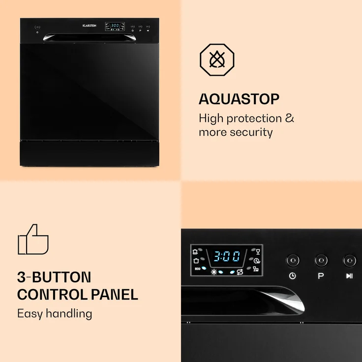 Klarstein Amazonia 8, Geschirrspüler, F, Geräuschemissionsklasse C, Geräuschemissionen 49 Dezibel – Bild 5