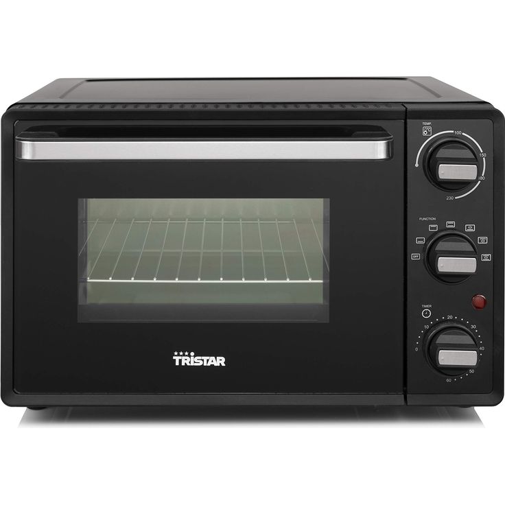 Tristar Mini-Backofen, 19 Liter Fassungsvermögen, Temperaturbereich bis 230°C, 1300 Watt Leistung, 60 Minuten Zeitschaltuhr, eine obere und untere Heizzone, mit Grillrost und Backblech, schwarz – Bild 2