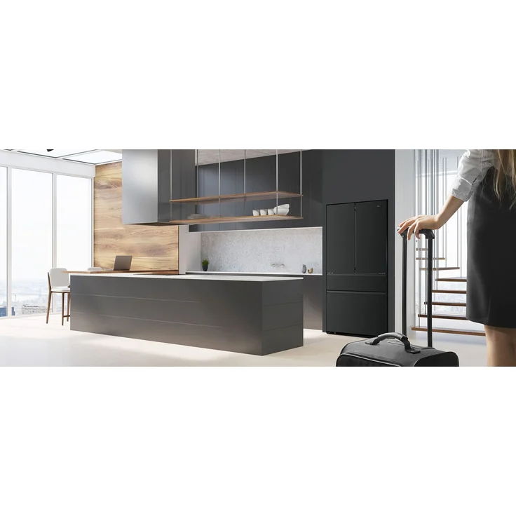 Hisense RF540N4SBF2 French-Door-Kühlschrank, freistehend, schwarz, NoFrost, Festwasseranschluss, LED, Türalarm, Schnellgefrieren, Breite 79.4 cm – Bild 13