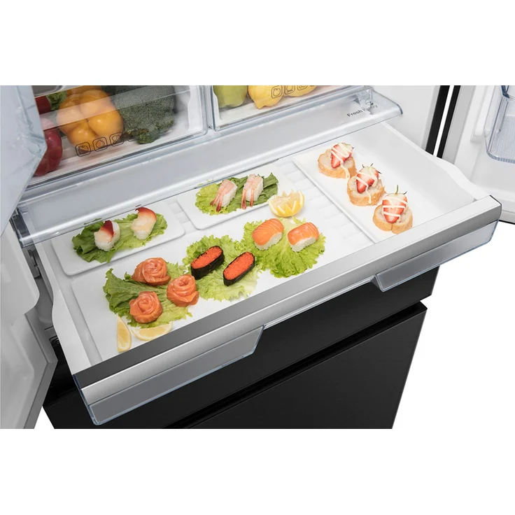 Hisense RF540N4SBF2 French-Door-Kühlschrank, freistehend, schwarz, NoFrost, Festwasseranschluss, LED, Türalarm, Schnellgefrieren, Breite 79.4 cm – Bild 15