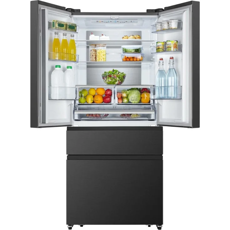 Hisense RF540N4SBF2 French-Door-Kühlschrank, freistehend, schwarz, NoFrost, Festwasseranschluss, LED, Türalarm, Schnellgefrieren, Breite 79.4 cm – Bild 14