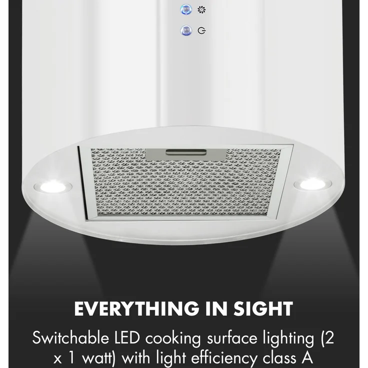 Klarstein Barett, Motorhaube, Insel, Breite: 35 cm, Tiefe: 35 cm, Umluft, weiß – Bild 9