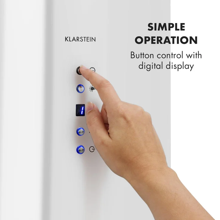 Klarstein Barett, Motorhaube, Insel, Breite: 35 cm, Tiefe: 35 cm, Umluft, weiß – Bild 8