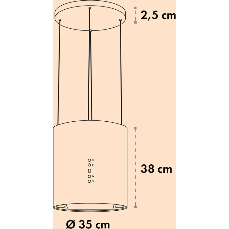 Klarstein Barett, Motorhaube, Insel, Breite: 35 cm, Tiefe: 35 cm, Umluft, weiß – Bild 7