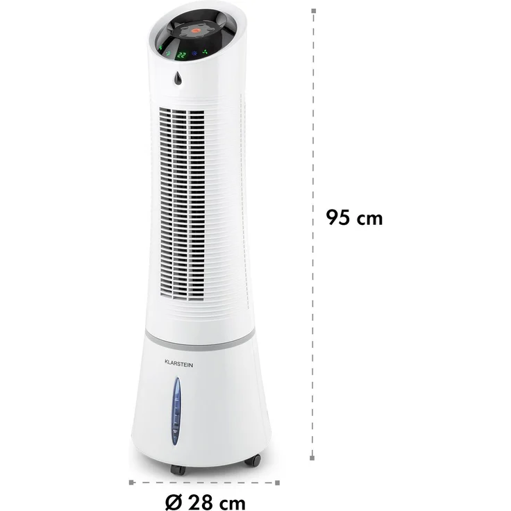 Klarstein Skyscraper Ice weiß 4-in-1 Ventilator Luftkühler Luftbefeuchter 6 l | 30 W | Fernbedienung – Bild 8