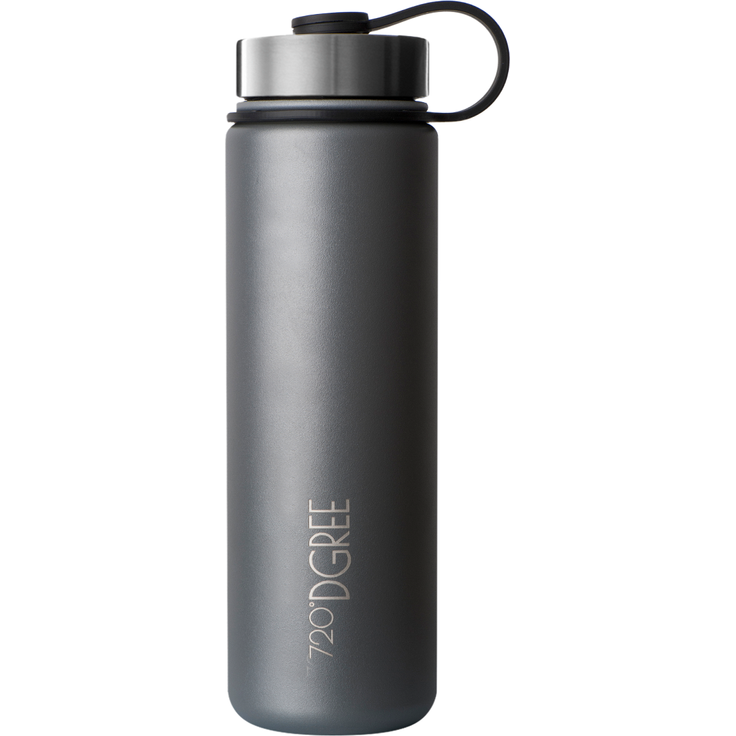 Trinkflasche Doppelwandig Edelstahl 710ml Isolierflasche m. Gratis Sportdeckel 720 DGREE noLimit stone gray – Bild 1