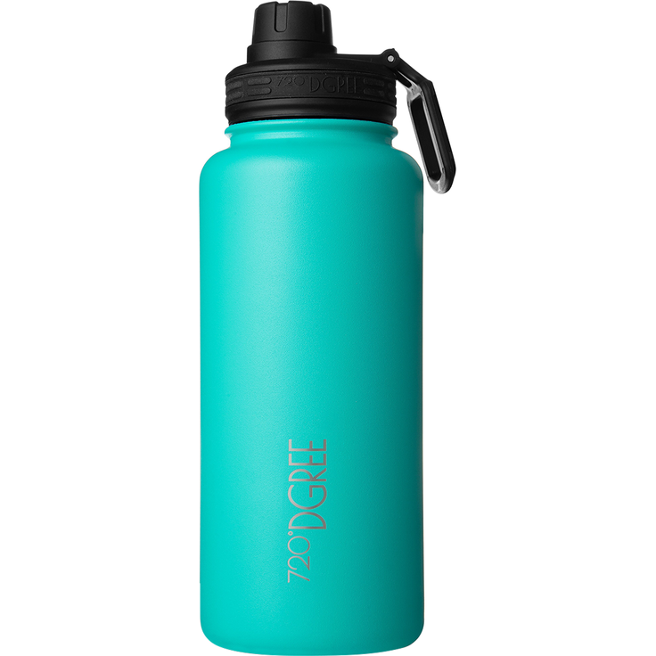720 DGREE Trinkflasche Edelstahl 530ml Thermo mit gratis Sportdeckel noLimit crystal turquoise