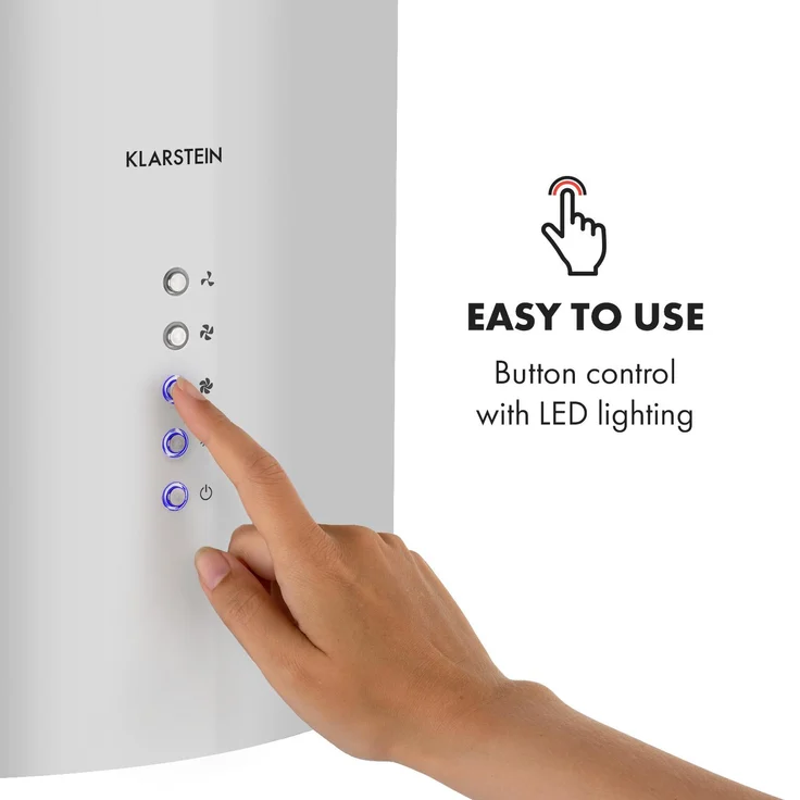 Klarstein Beretta, Motorhaube, Insel, Breite: 35 cm, Tiefe: 35 cm, Abzug & Umluft, weiß – Bild 6