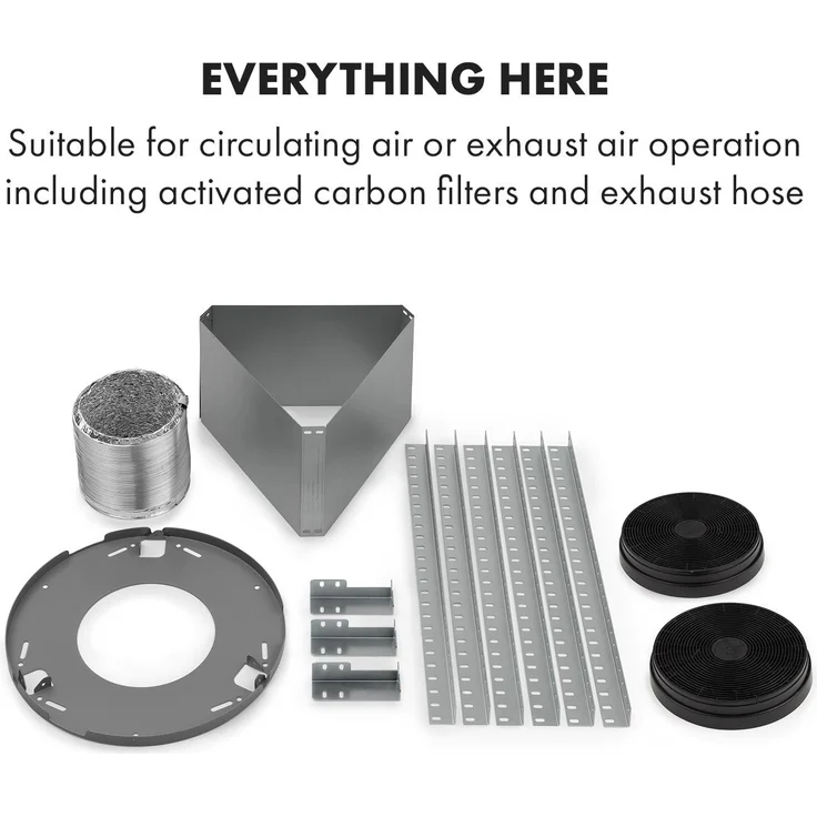 Klarstein Beretta, Motorhaube, Insel, Breite: 35 cm, Tiefe: 35 cm, Abzug & Umluft, weiß – Bild 9