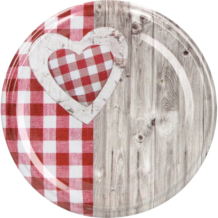 40er Set Sturzglas 230 ml To 82 Holz Herz rot Deckel incl. Diamant Gelierzauber Rezeptheft – Bild 3