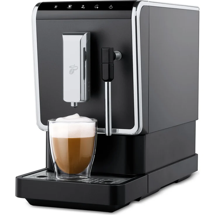 Tchibo Kaffeevollautomat Esperto Latte für Caffè Crema, Espresso, Cappuccino und Milchschaum, Anthrazit – Bild 1