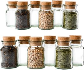 12er Set Gewürzgläser 150ml + Korken