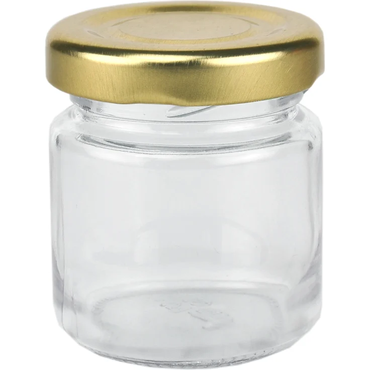 50er Set Mini Sturzglas 53 ml To 43 goldener Deckel Portionsgläser Obstgläser incl. Rezeptheft – Bild 2