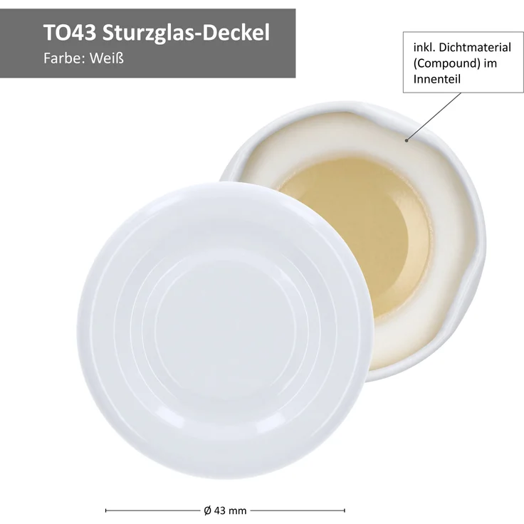 6er Set Saftflaschen 250ml Twist-Off Deckel TO43 weiß bauchige Glasflasche Karaffe Milch Trink – Bild 6