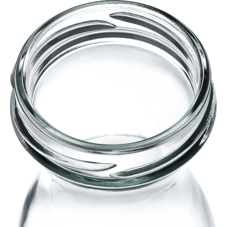 6er Set Milchflaschen 250ml Twist-Off Deckel TO53 silber Karaffe Vorratsglas Flasche Aufbewahrung – Bild 5