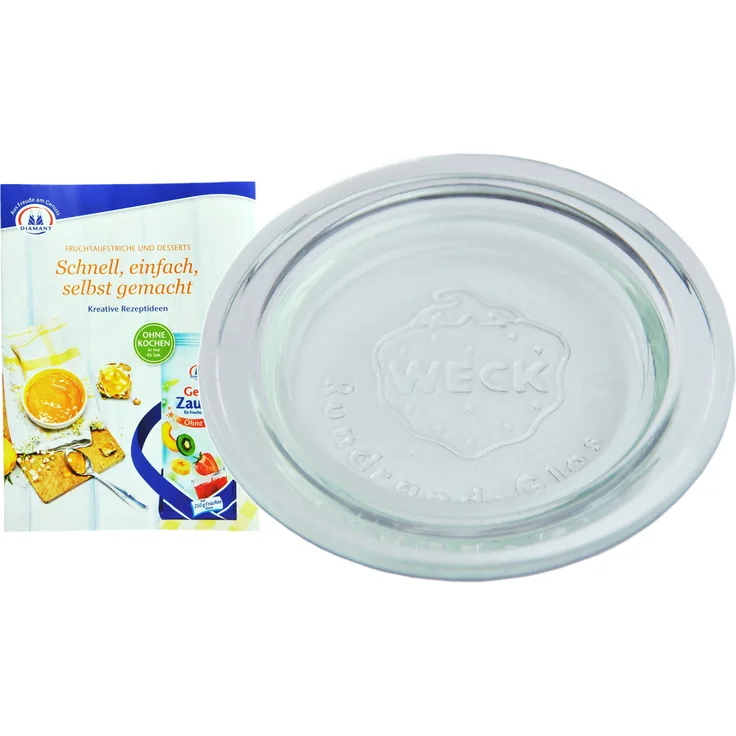Weck Glasdeckel 100mm incl. Gelierzauber Rezeptheft von Diamantzucker
