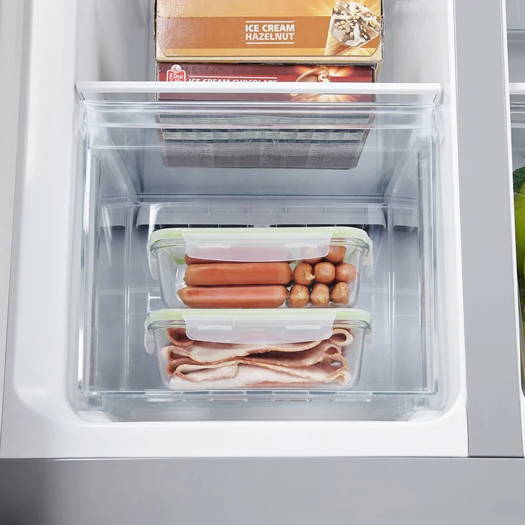 PKM SBSIX Side-by-Side-Kühlschrank, freistehend, inox, Breite 83.2 cm – Bild 7