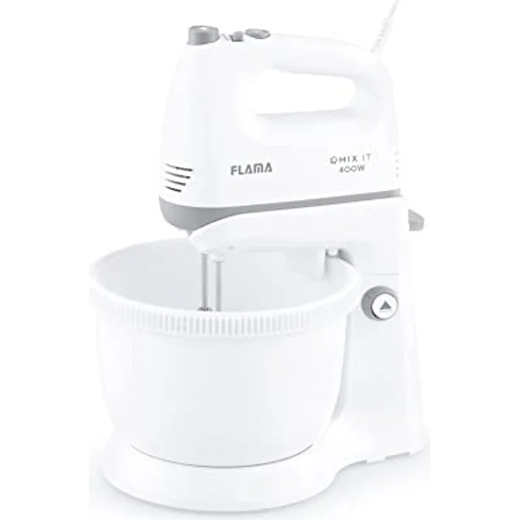 Flama 1417FL, Handmixer mit 400 W Leistung, 5 Geschwindigkeitsstufen und spülmaschinenfesten Teilen, Weiss – Bild 4