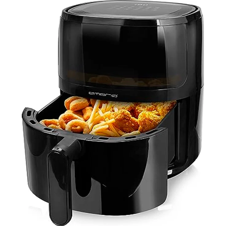 Emerio digitale Heißluftfritteuse mit Sichtfenster AirFryer, Frittieren ohne zusätzliches Öl, 5 Liter Volumen, 12 Automatik Programme, Cool Touch, BPA frei, schnelle Aufheizung, 1500 Watt, AF-129329.3 – Bild 4