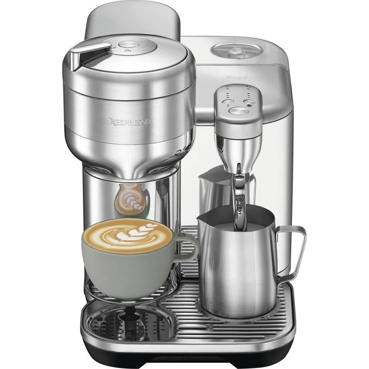Nespresso Kapselmaschine SVE850 the Vertuo Creatista, Edelstahldesign mit integriertem Milchaufschäumer – Bild 1