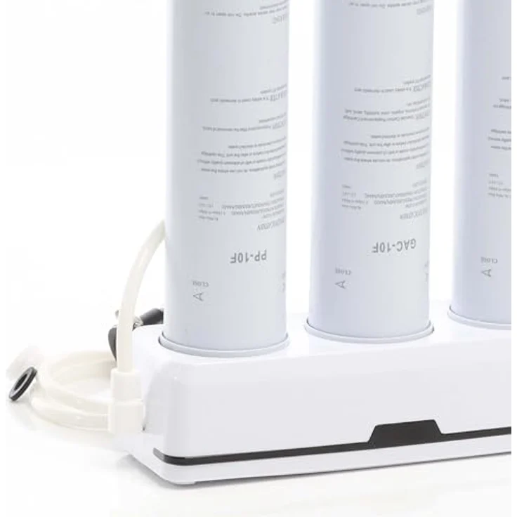 Naturewater NW-3-PPGACCTO 3 Stufen Counter Top Wasserfilter, 5 µ, PP Sediment, Aktivkohle Granulat, Aktivkohle Block Filtereinsatz, mit Universaladapter, Wasserhahn, naturewater – Bild 8