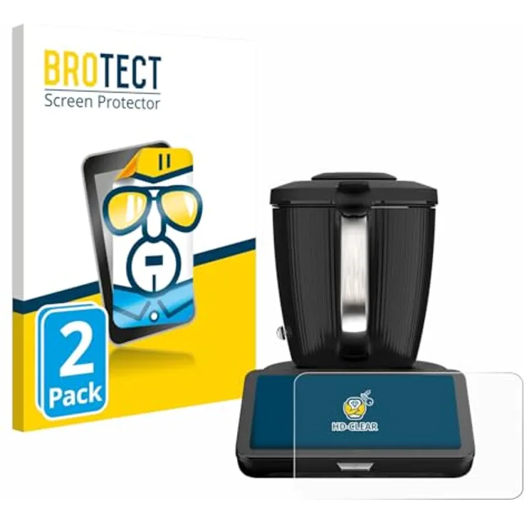 BROTECT 2x Displayschutzfolie für Vorwerk Thermomix TM7, kratzfeste klare Schutzfolie mit Anti-Fingerprint-Beschichtung, Made in Germany