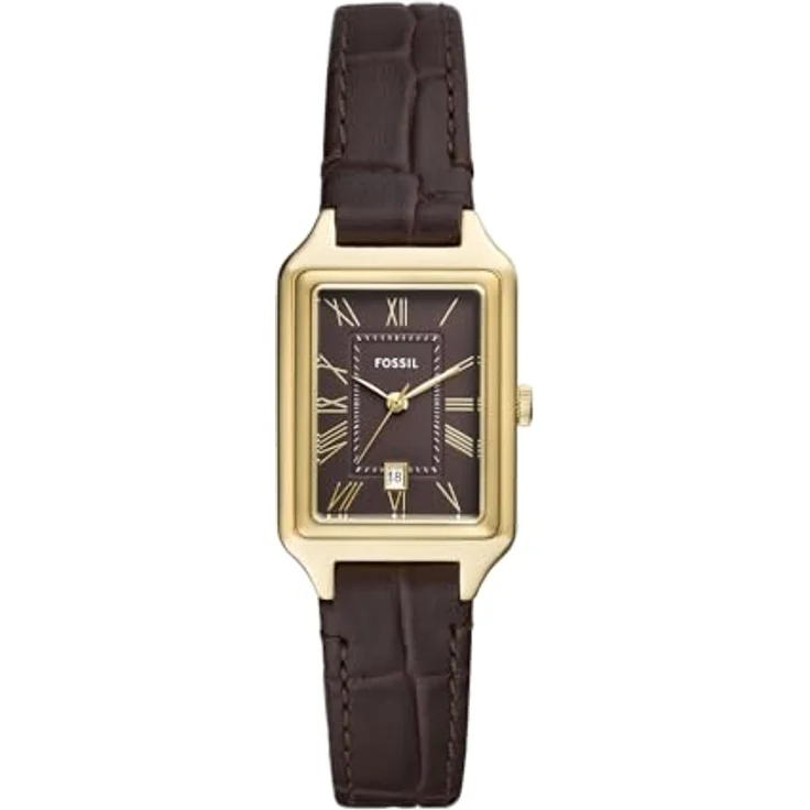 Fossil Damen Analog Quarz Uhr mit Leder Armband ES5367, braun, wasserdicht bis 50 m – Bild 1
