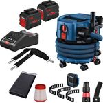 Bosch Akku-Staubsauger GAS 18V-12 MC / 2x 12,0 Ah ProCORE + Ladegerät, Staubklasse M, Nass-/Trockenanwendungen