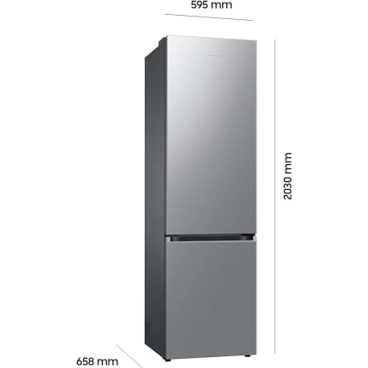 Samsung RB38C607AS9/EF Kühl-/Gefrierkombination, 203 cm, 387 ℓ, Wifi & AI Energy Mode, Humidity Fresh+, Optimal Fresh+, No Frost+, Edelstahl Look – Bild 2