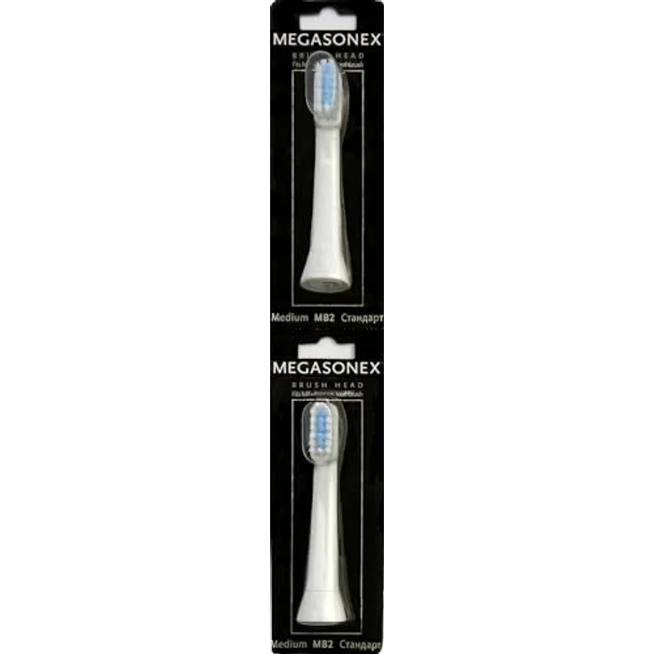 MEGASONEX 10x Bürstenköpfe zick zack - medium, ultrafeine Dupont Tynex Fasern, präziser Bürstenkopf für gründliche Plaqueentfernung – Bild 2