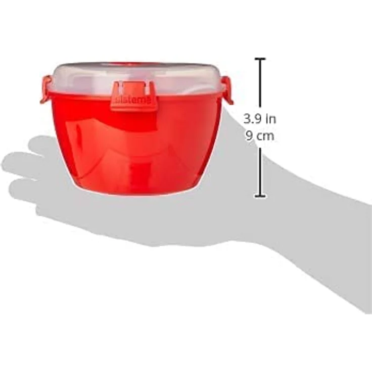 Sistema 1109 Mikrowellen-Nudelbowl To Go, 940 ml, rot – Bild 3