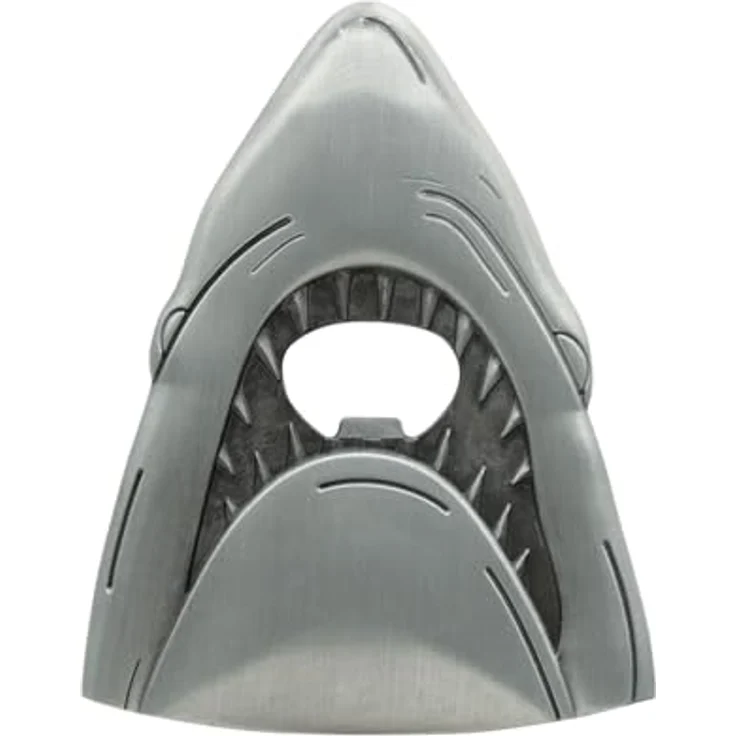 FaNaTtik Jaws Hai-Flaschenöffner zum 50. Jubiläum, robustes Metall mit stark geprägtem Design und starken Magneten, 87 x 70 mm – Bild 5