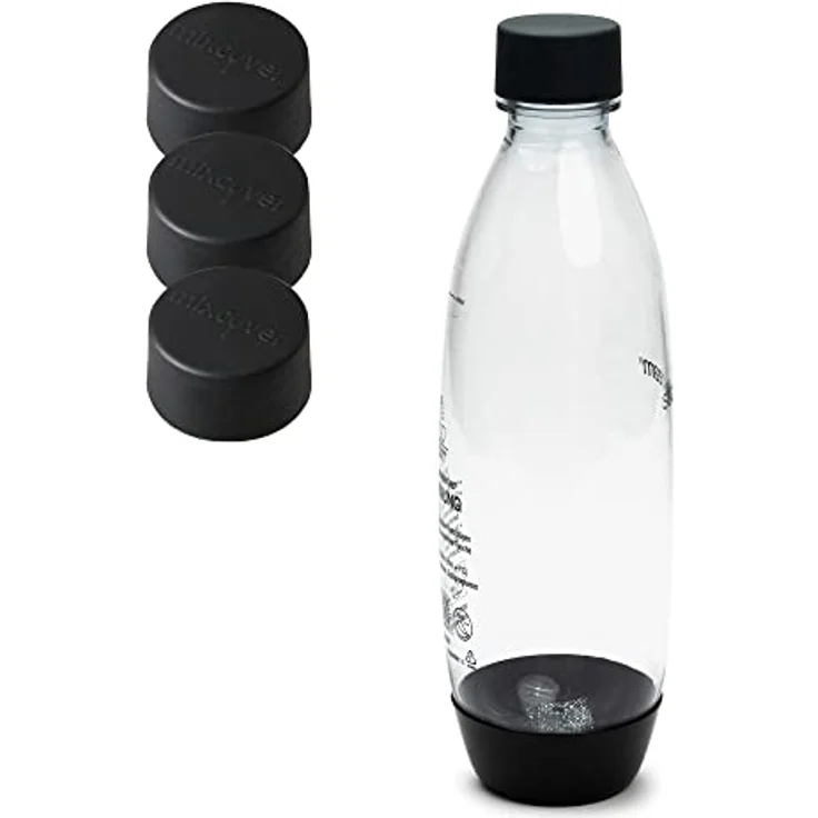 mixcover Ersatzdeckel für SodaStream Plastikflaschen, 3er Set, lebensmittelecht und spülmaschinengeeignet – Bild 1
