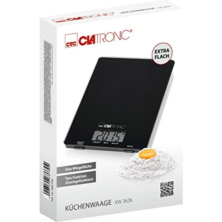 Clatronic KW 3626 Küchenwaage, schwarz – Bild 5