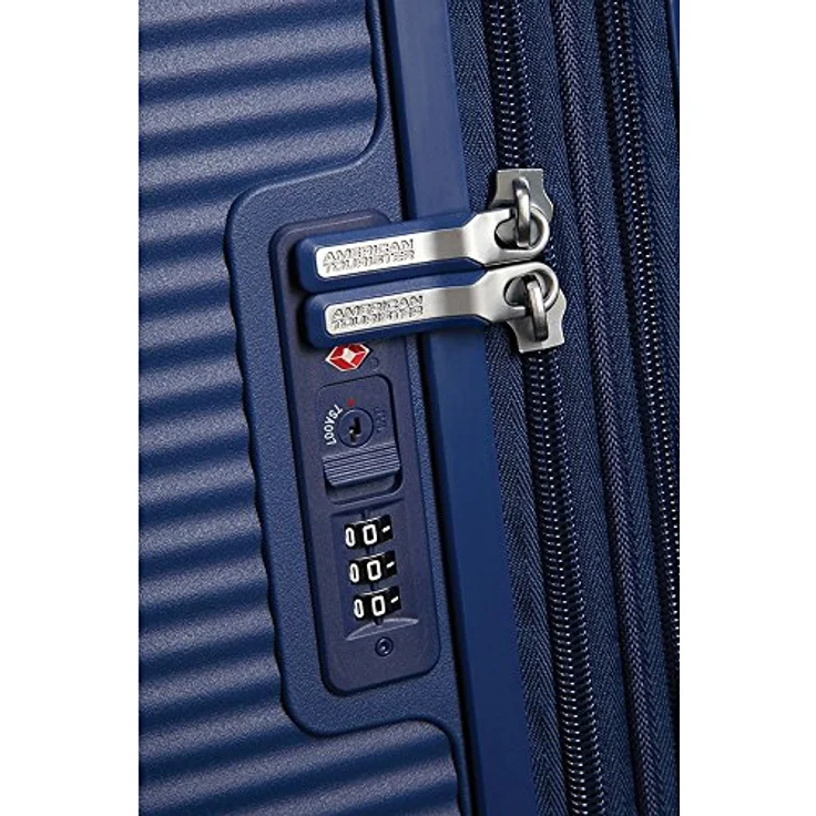 American Tourister Soundbox - Spinner S Erweiterbar Handgepäck, 55 cm, 41 L, Blau (Midnight Navy) – Bild 5