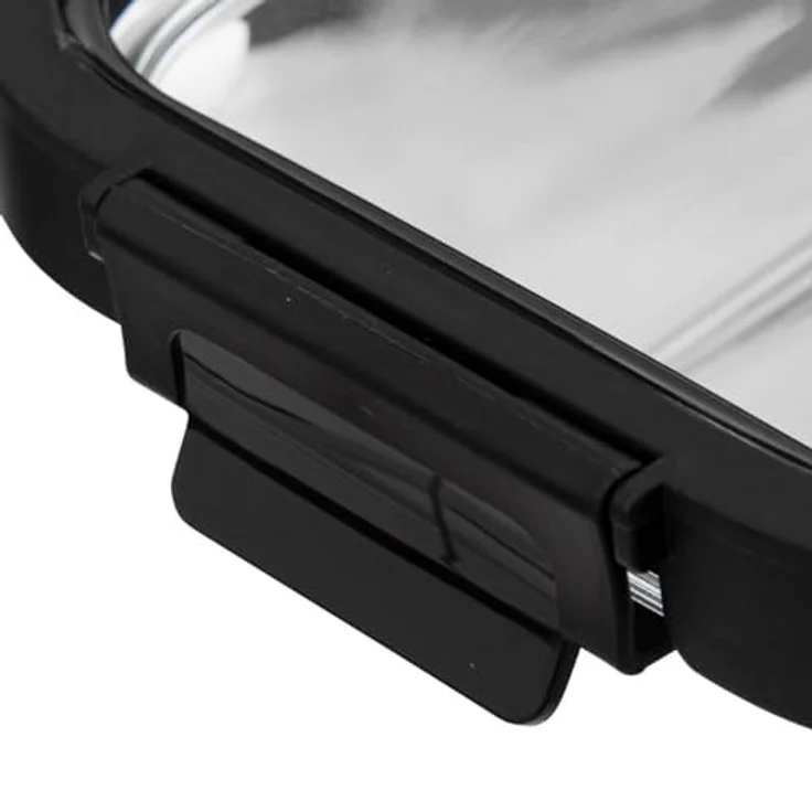 XXXL Glasbehälter, Schwarz, luftdichter Vorratsbehälter aus Glas, 14.5x6.8x19 cm, ideal für Gewürze und Snacks – Bild 4
