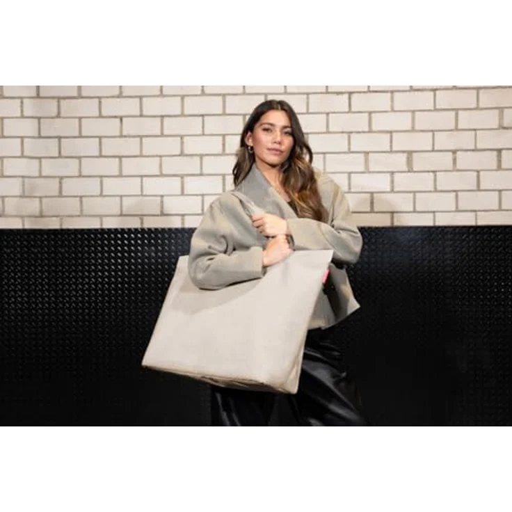 REISENTHEL® Einkaufsshopper shopper XL, Teddy-Stoff in sand, 35l Volumen, mit Reißverschluss und Innentasche – Bild 7