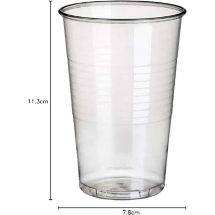 Papstar Plastikbecher Kunststoffbecher 0.3 l transparent (100 Stück) ø 7.8 cm, Höhe 11.3 cm mit Füllstrich, praktischer Einwegbecher für Feste und Partys wie Geburtstag oder Grillparty, #16130 - Preisvergleich – Bild 4