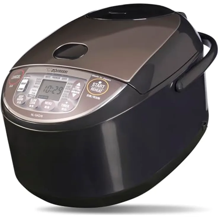 ZOJIRUSHI Premium Reiskocher NL-GAQ18 – 1,8 Liter (10 cups) – mit Warmhaltefunktion – inkl. Messbecher, Reislöffel und Dämpfeinsatz - Mit europäischem Netzkabel