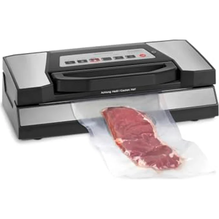 Caso VRH 690 advanced Vakuumierer - Folienschweißgerät, verlängern Sie die Halbtbarkeit Ihrer Lebensmittel, Vakuumiergerät ideal zum portionieren & aufbewahren von Essen, max. Folienbreite 30 cm, silber, schwarz – Bild 2